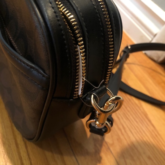 Authentic brand new w tags Coach black and gold hardware crossbody bag & wallet. - Picture 2 of 11